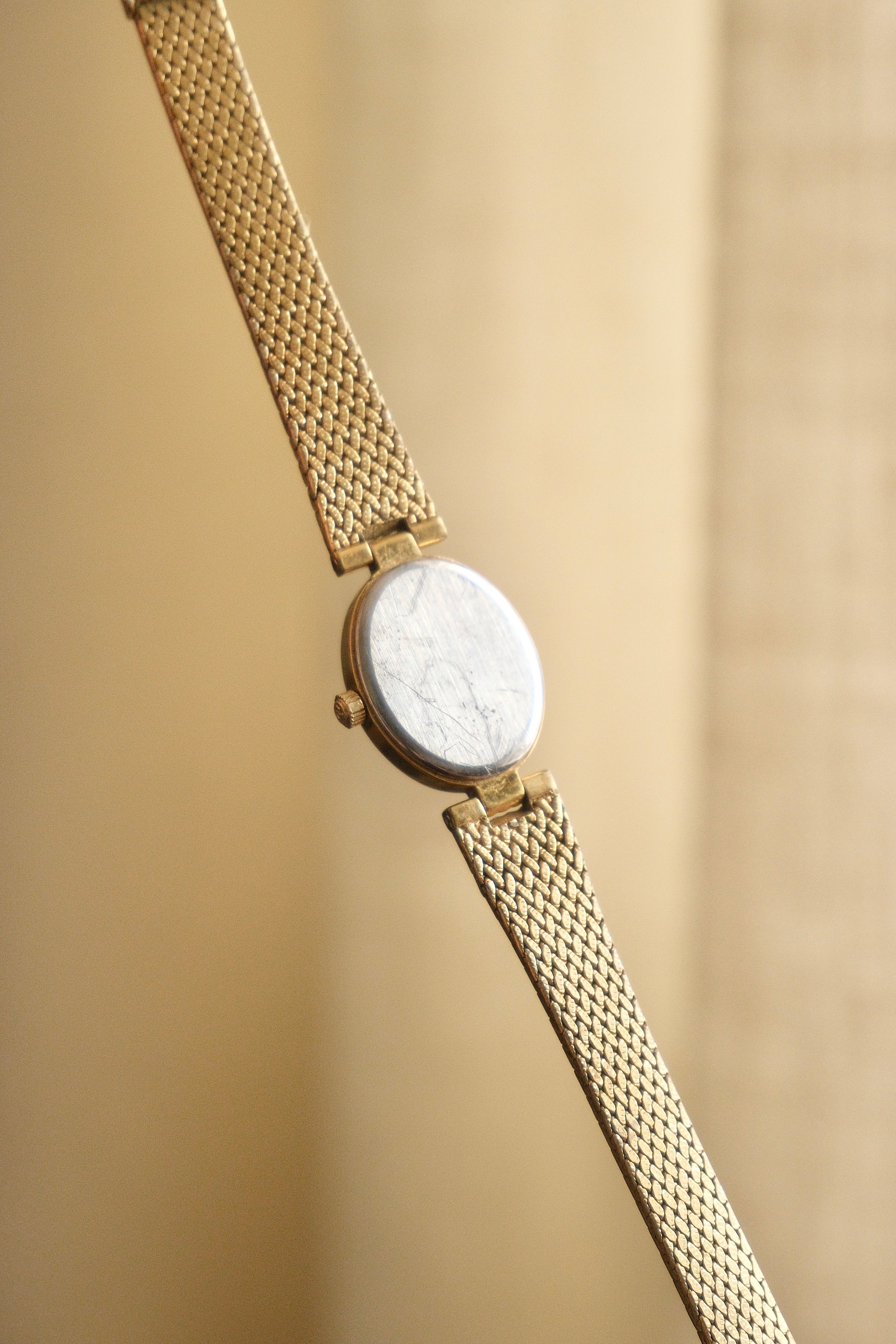 80s Vintage Ladies Gold Oval and Petite Tissot Watch Quartz Working