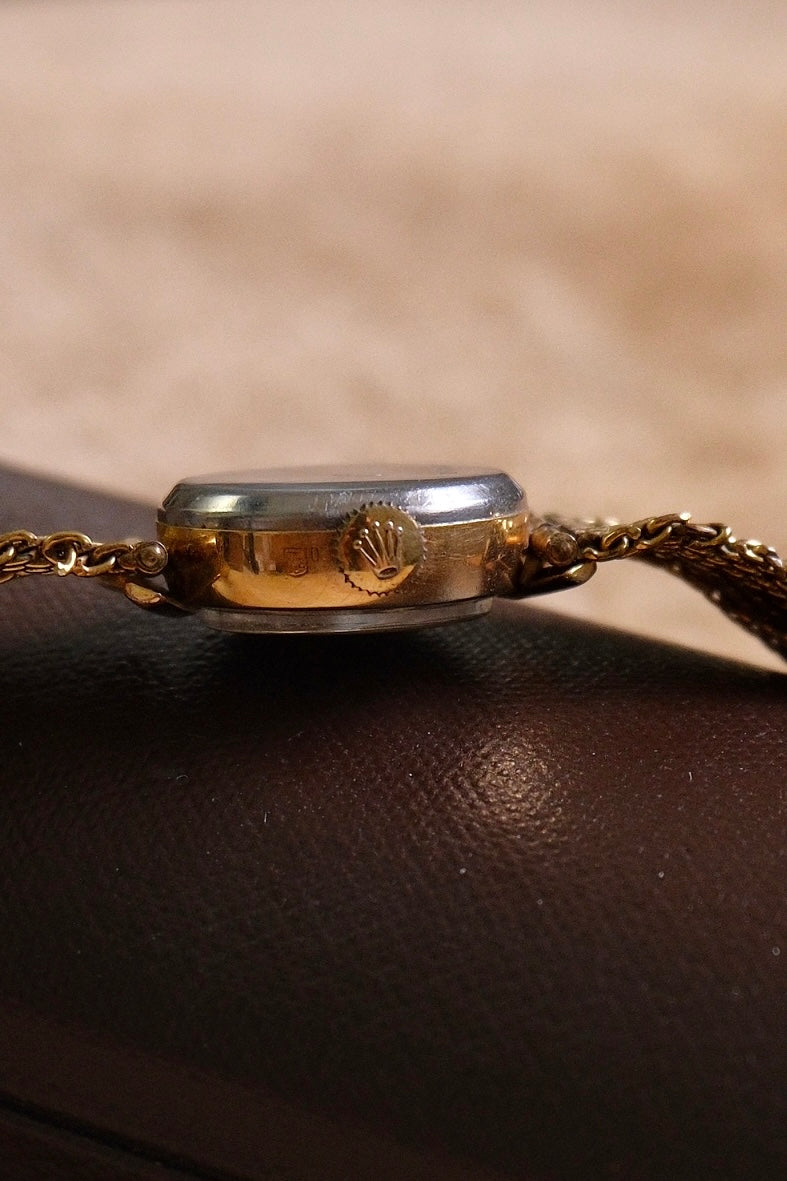 Vintage 1960s Dainty Tudor by Rolex Ladies Watch Gold Plated Swiss Mechanical Mesh Bracelet