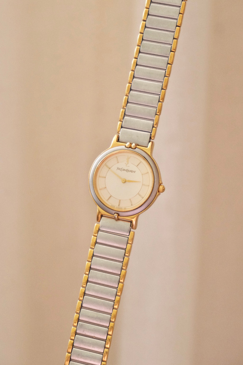 Vintage 90s Yves Saint Laurent Ladies' Quartz Watch - Silver-Tone Bracelet
