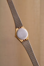 Vintage Ladies Gold Plated Longines Watch, Roman Numeral Champange Dial Box & Papers