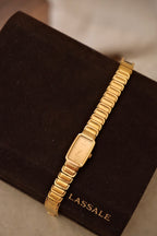 1990 Vintage Ladies Seiko Lassale Gold Tank Watch Box & Papers
