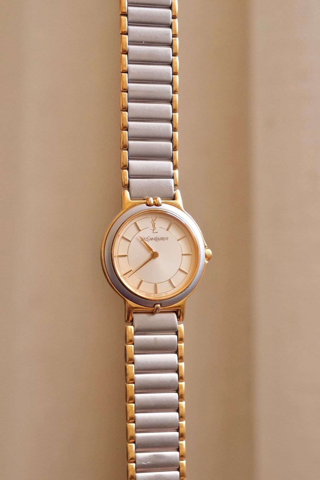 Vintage 90s Yves Saint Laurent Ladies' Quartz Watch - Silver-Tone Bracelet