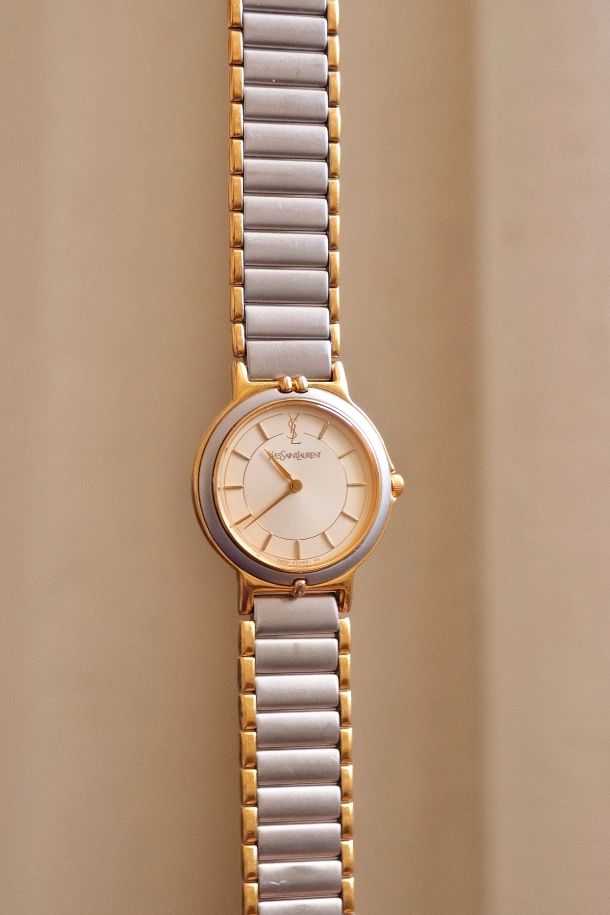 Vintage 90s Yves Saint Laurent Ladies' Quartz Watch - Silver-Tone Bracelet