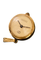 Early 80s Gucci Gold Plated Sphere Pendant Watch Manual Wind, Working