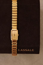 1990 Vintage Ladies Seiko Lassale Gold Tank Watch Box & Papers