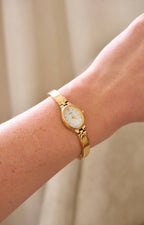 Vintage 90s Gold Ladies Pulsar Watch Working