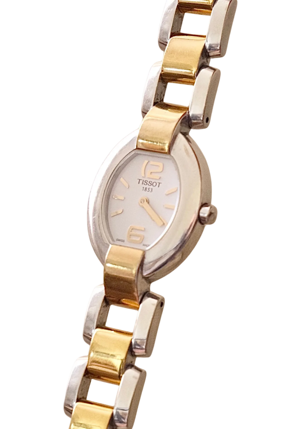 Vintage Tissot Ladies Two Tone Bracelet Watch – 1990s Swiss Made Dress Watch