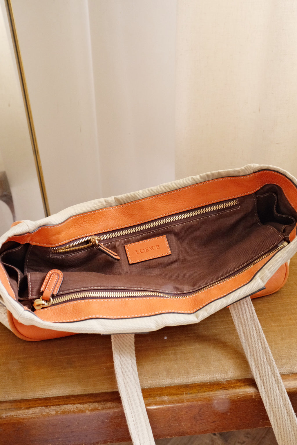 Rare 2007 Loewe Canvas Shoulder Bag