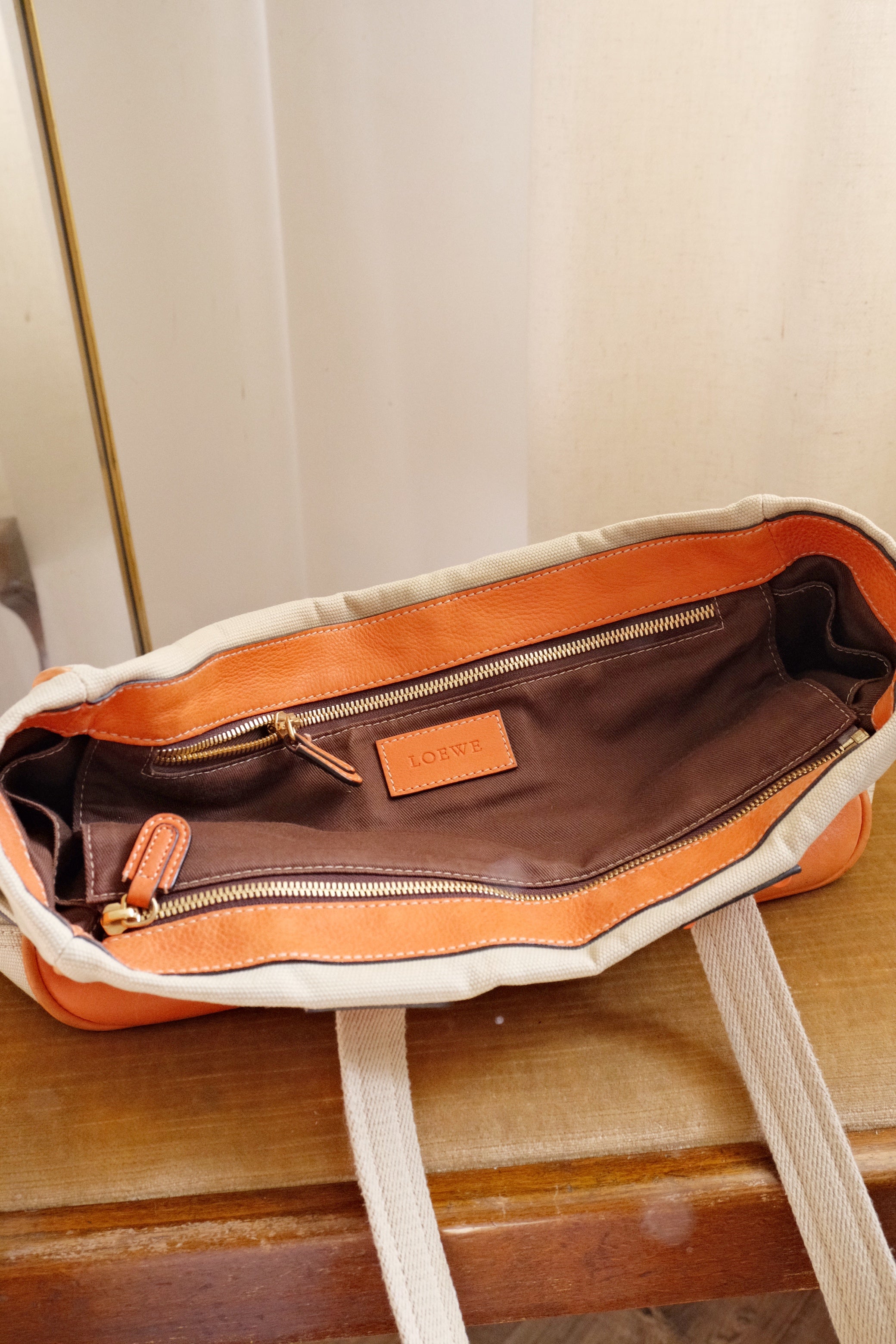 Rare 2007 Loewe Canvas Shoulder Bag