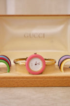 RARE Vintage Gucci Interchangeable Bezel Watch FULL SET with Box