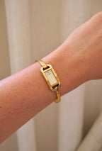 Vintage Ladies Gold 90s Rotary Watch Bangle Style Working