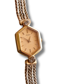 Rare 80s Gold-Plated Seiko Jewellery Quartz Watch with Hexagon Dial