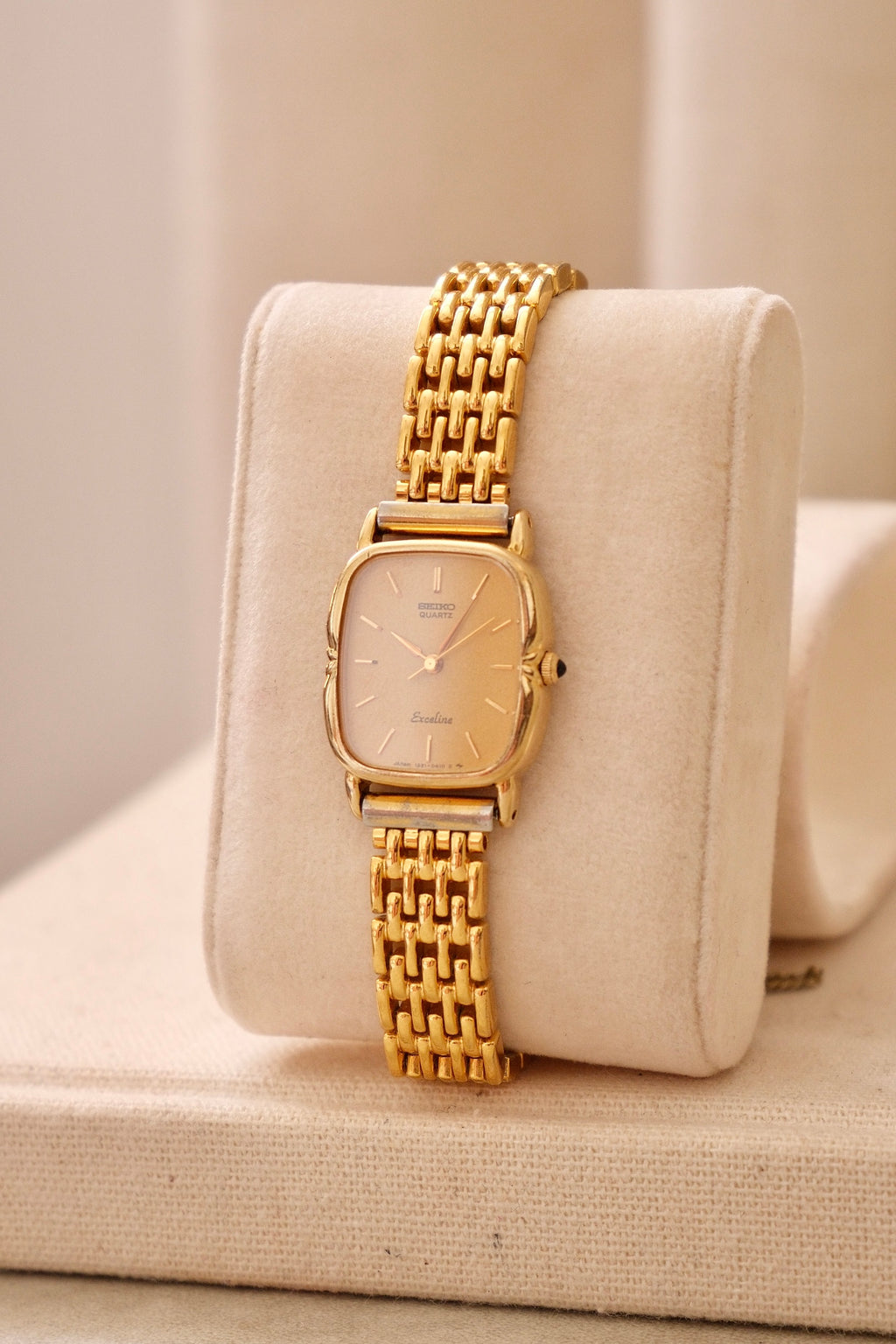 Vintage 1990s Gold-Plated Ladies' Seiko Exceline Quartz Watch
