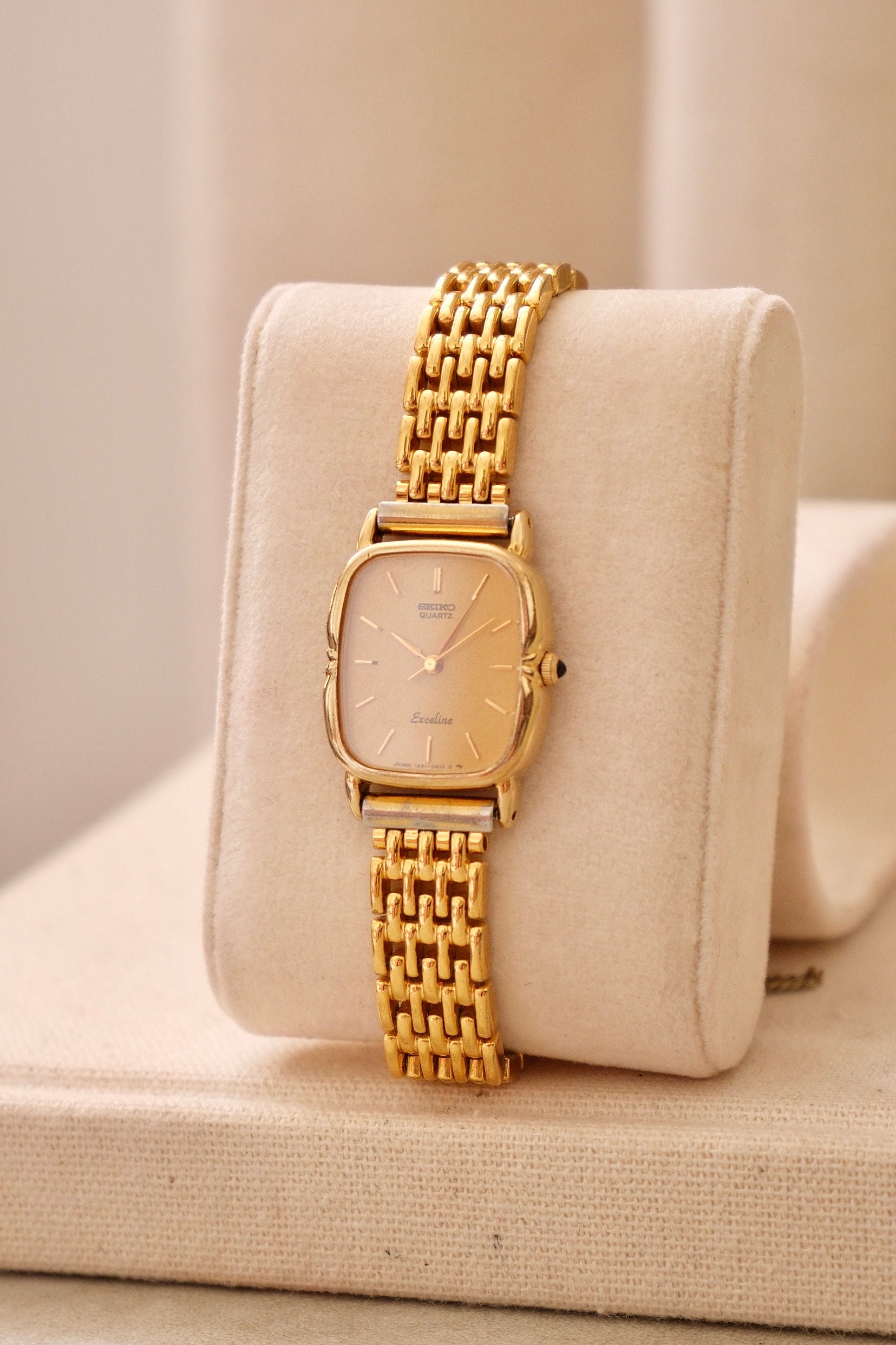 Vintage 1990s Gold-Plated Ladies' Seiko Exceline Quartz Watch