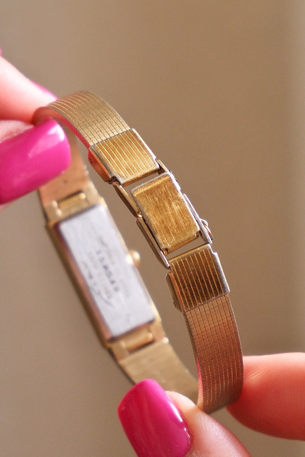 90s Seiko Tank Slim Gold Ladies Watch Auto Quartz