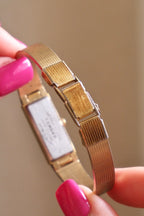 90s Seiko Tank Slim Gold Ladies Watch Auto Quartz