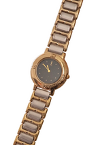 Vintage YSL Ladies Dual Tone Black Dial Watch Working
