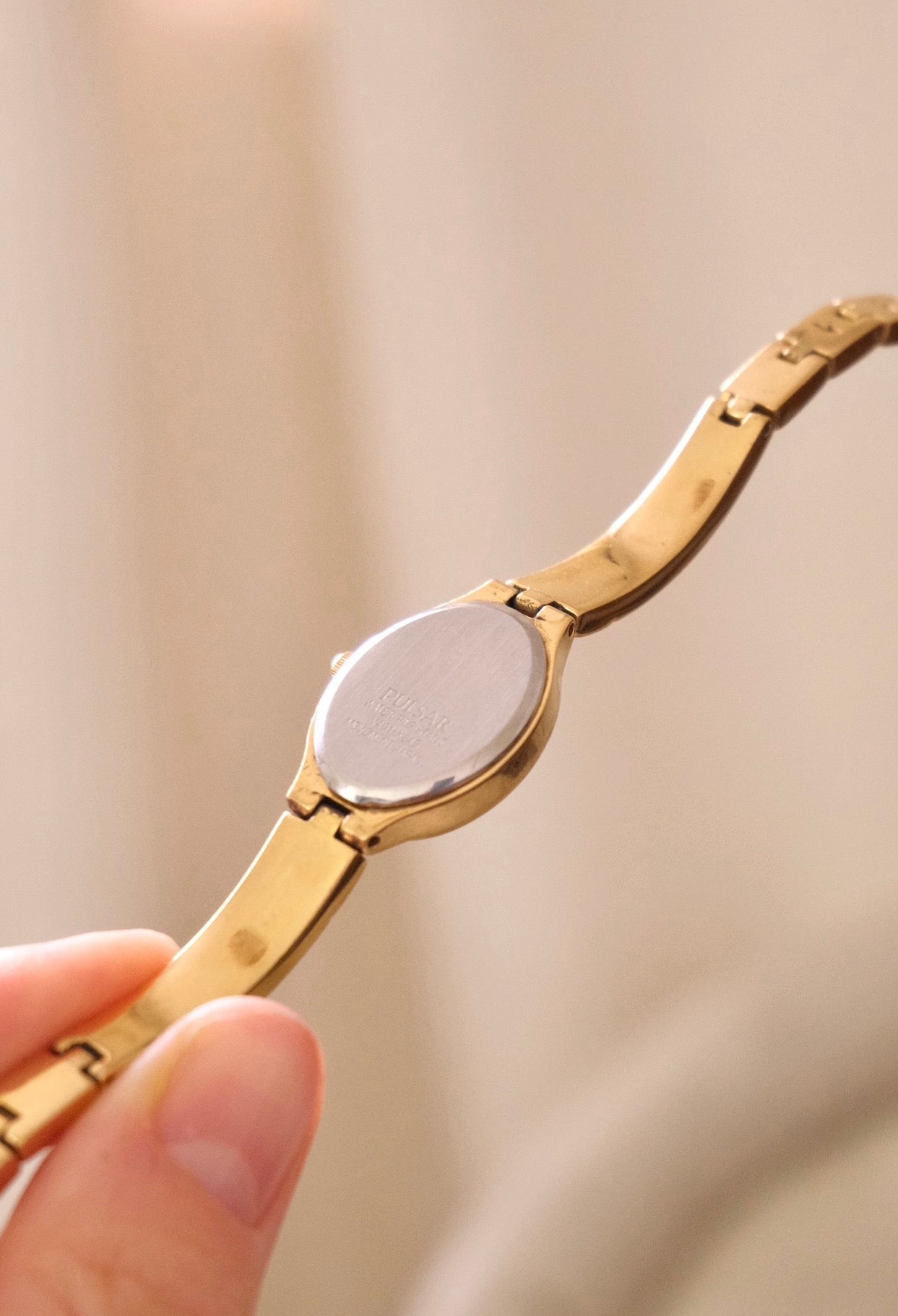 Vintage 90s Gold Ladies Pulsar Watch Working