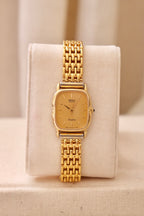Vintage 1990s Gold-Plated Ladies' Seiko Exceline Quartz Watch