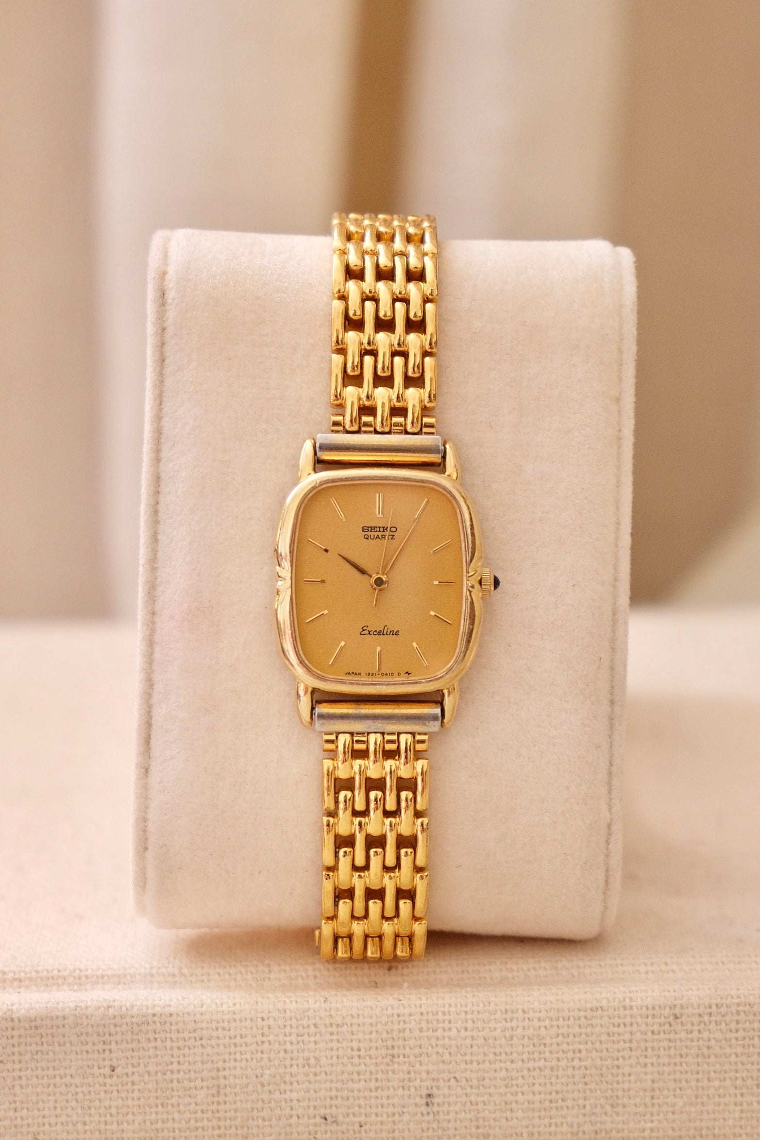 Vintage 1990s Gold-Plated Ladies' Seiko Exceline Quartz Watch