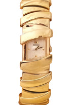 Vintage 90s ladies gold chunky seiko bangle watch working in box