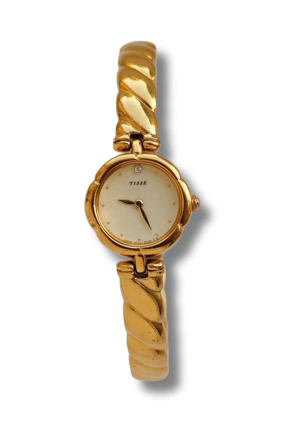 Rare 90s Petite Seiko Tisse Gold Ladies Bangle Watch