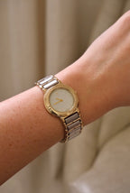 Vintage YSL Ladies Dual Tone White Dial Watch Working