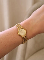 Vintage 90s Gold Seiko Ladies Watch, Champagne Dial