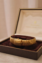 Vintage H. Samuel Hidden Watch Bracelet | Ladies Secret Watch | Gold Tone Jewelry Watch | Original Box | 1970s Working