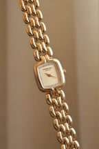 Rare vintage 18k gold plated champagne dial Raymond Weil  watch working