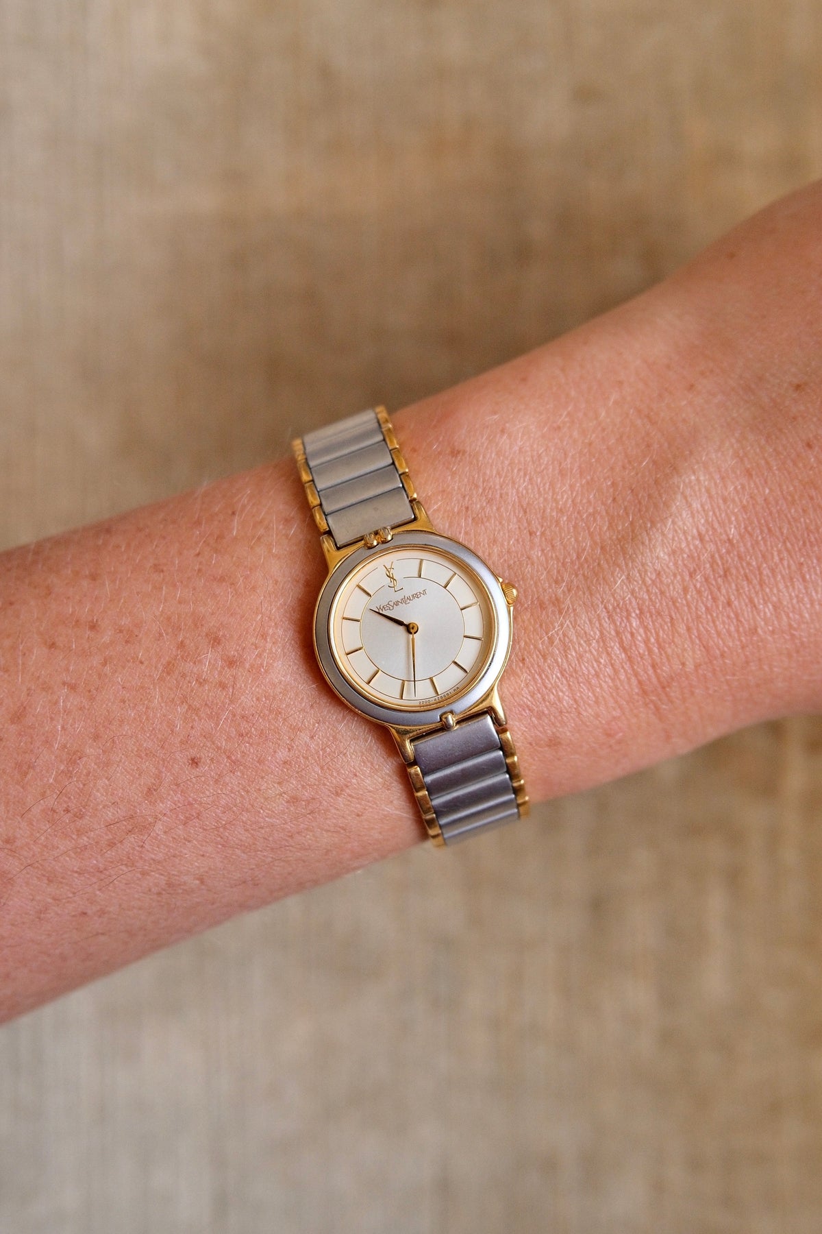 Vintage 90s Yves Saint Laurent Ladies' Quartz Watch - Silver-Tone Bracelet