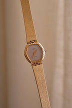 Rare Slim 90s Ladies Seiko Lassale Gold Watch and Cabochon Crown