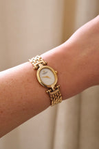 Rare vintage 18k gold plated white dial Raymond Weil watch working