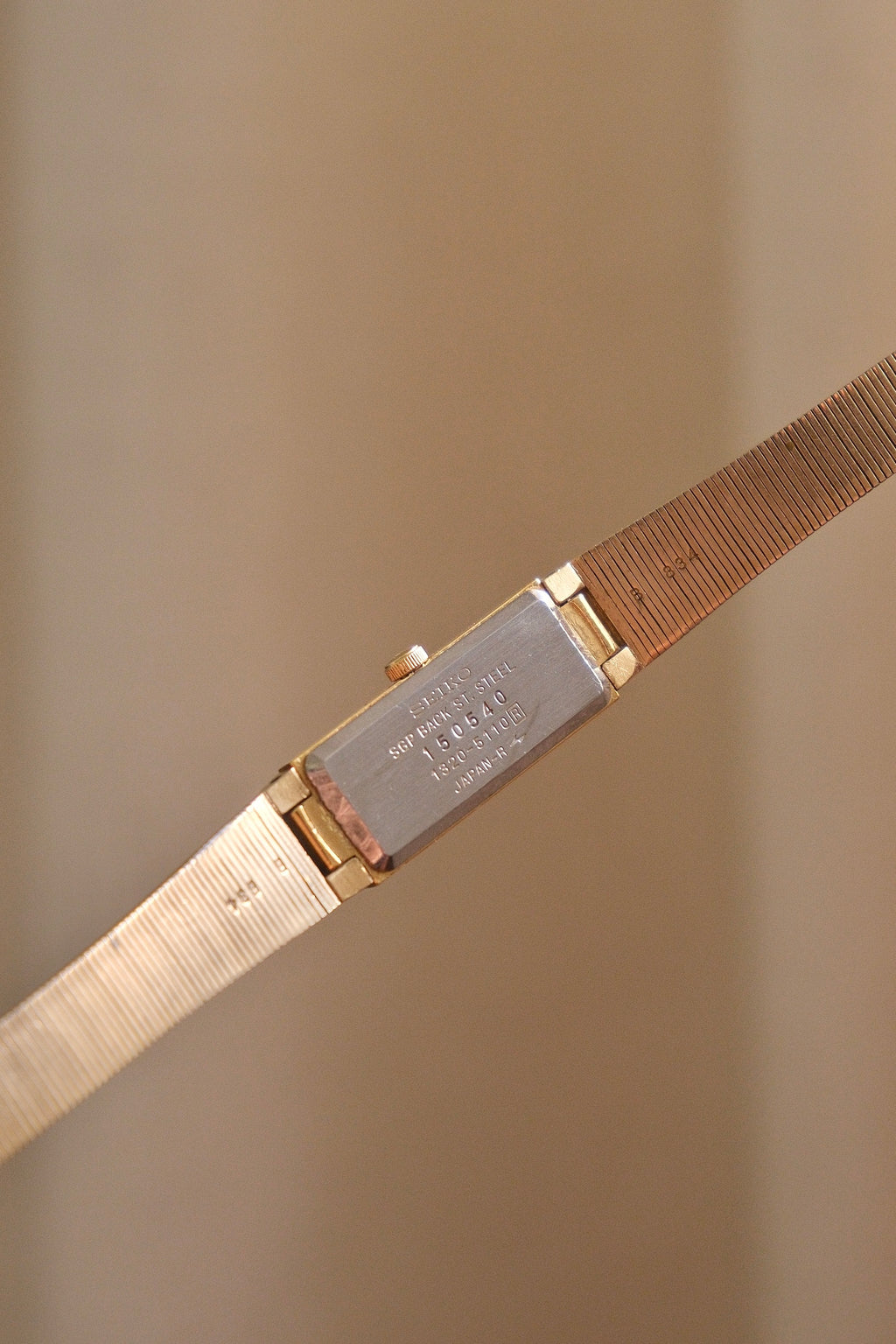 90s Seiko Tank Slim Gold Ladies Watch Auto Quartz