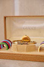 RARE Vintage Gucci Interchangeable Bezel Watch FULL SET with Box
