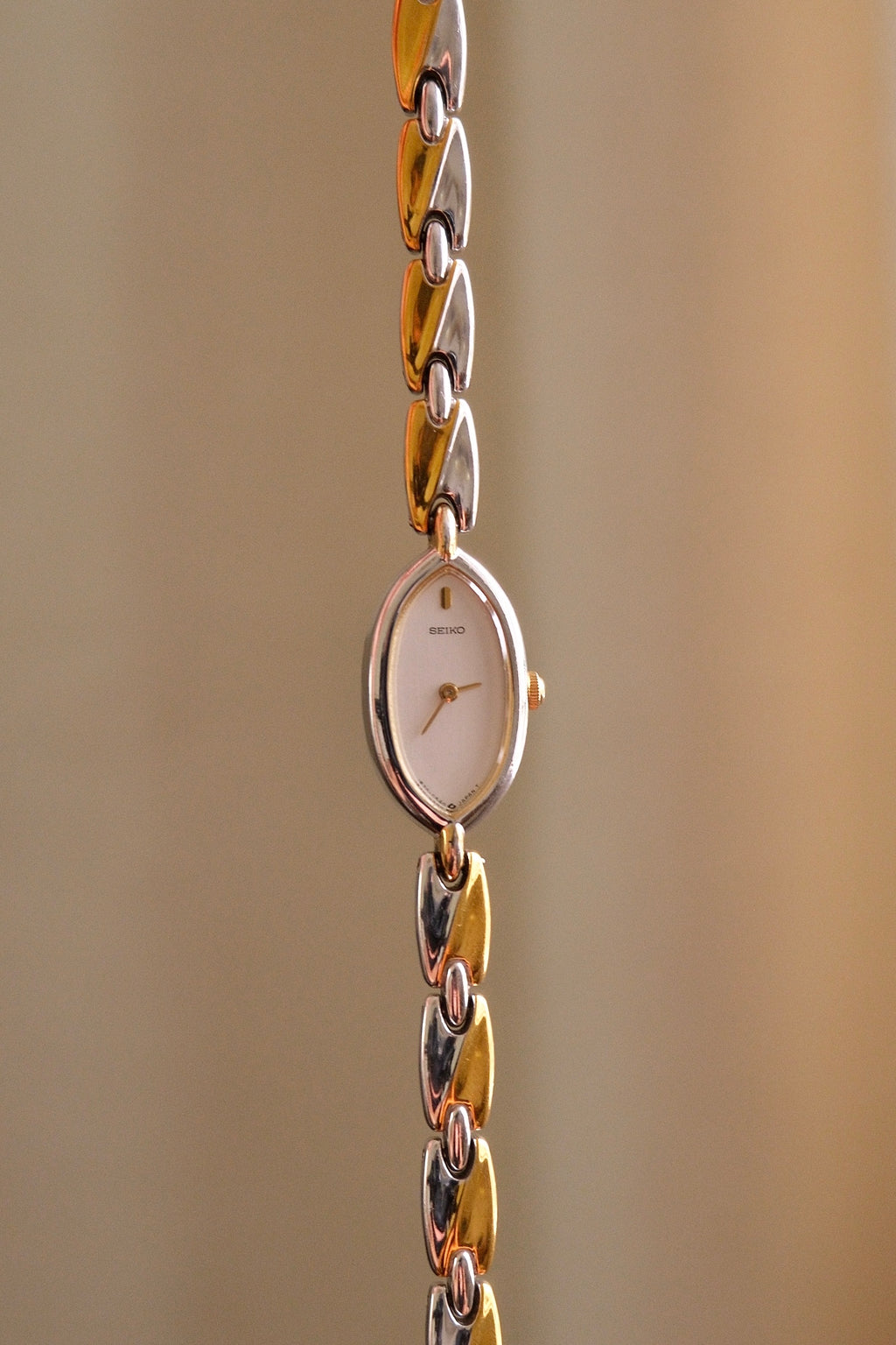 Petite Vintage 1990s Gold-Plated Ladies' Seiko Two Tone Quartz Watch