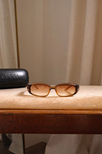 Vintage Gucci Ladies Tortoise Shell Gradient Lens Eyewear Sunglasses with Case