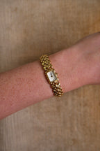 Rare Vintage Ladies Petite Citizen Tank Style Gold Watch