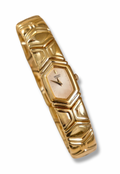 Vintage 1990s Seiko Ladies Hexagonal Quartz Watch Gold Plated Bracelet Style