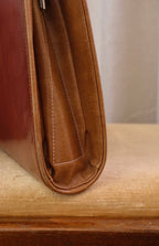 Rare Vintage Gucci Brown Leather Shoulder Bag Made in Italy Circa Late 1980s