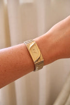Rare Collectible Vintage 1990s Seiko Rivoli Quartz Watch Gold Asymmetrical Bracelet