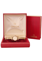 Vintage 9ct Gold Omega Ladies Watch, Mechanical Movement, Original Box
