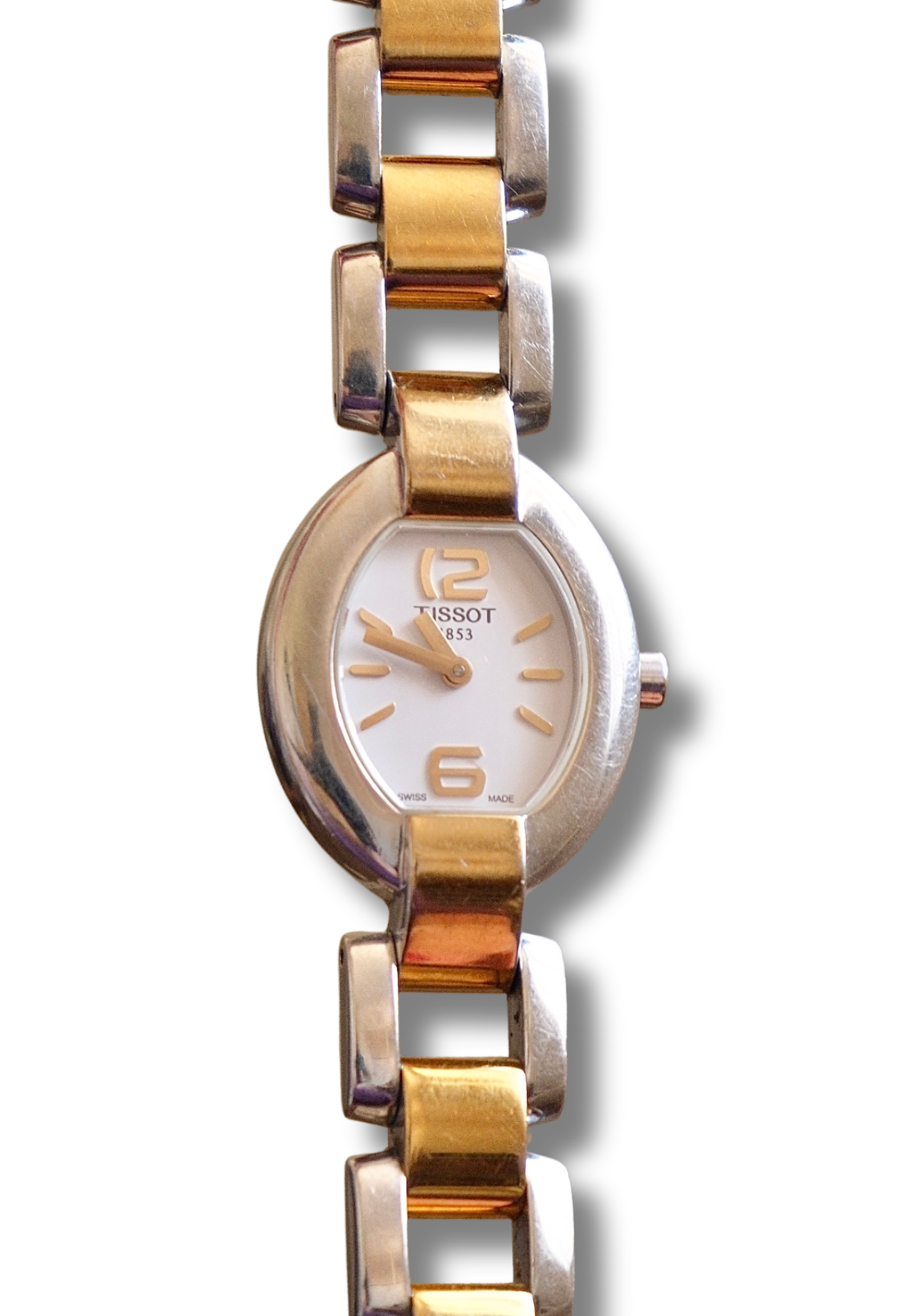 Vintage Tissot Ladies Two Tone Bracelet Watch – 1990s Swiss Made Dress Watch