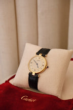 Vintage 1980s Cartier Must de Cartier Vendôme Vermeil Quartz Watch | 18K Gold-Plated 925 Sterling Silver | Red Cartier Pouch Included
