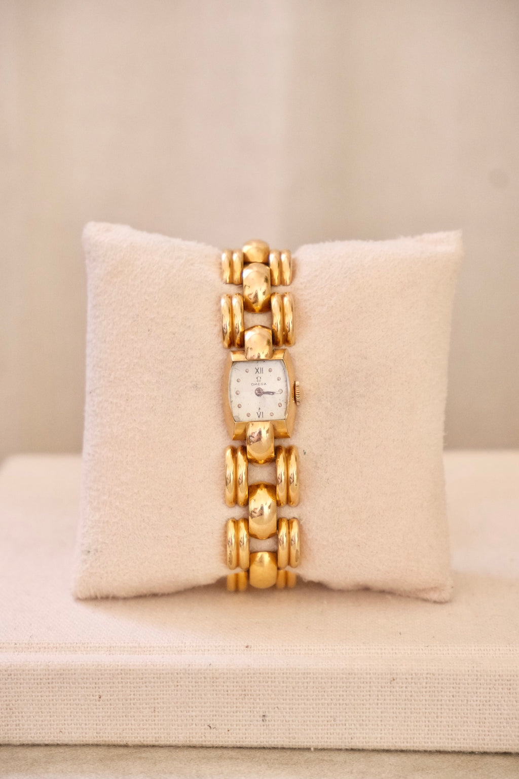 Rare 1940s Ladies Omega 14k Gold Plated Watch Manual Wind Working