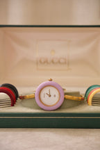 RARE Vintage Gucci Interchangeable Bezel Watch FULL BEZEL set with Box