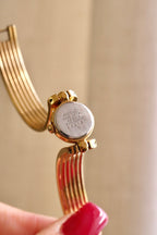 Rare & Petite Vintage 1990s Gold-Plated Ladies' Seiko Quartz Watch With Semi Bangle