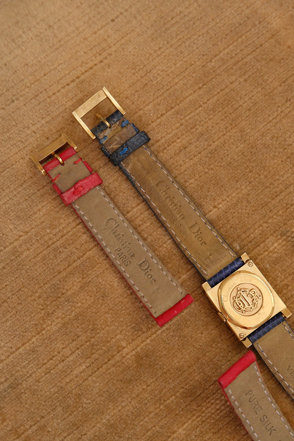 Vintage Christian Dior La Parisienne Gold-Plated Watch | Two Straps Box & Papers
