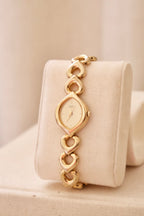 Rare 90s Ladies Gold Seiko Watch with Safety Chain – Working Quartz Vintage Watch