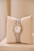 Vintage Ladies Two Tone Seiko Date Wristwatch Working